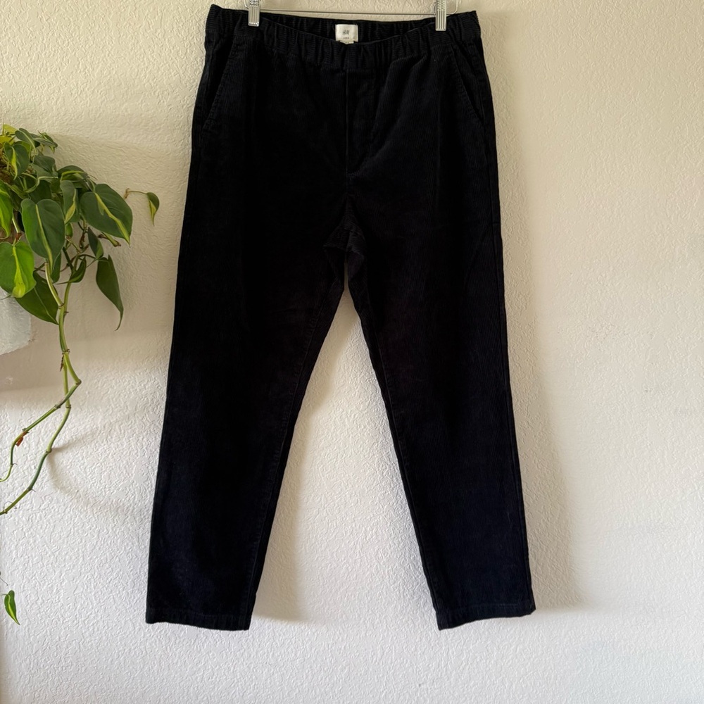 H&M black corduroy pants